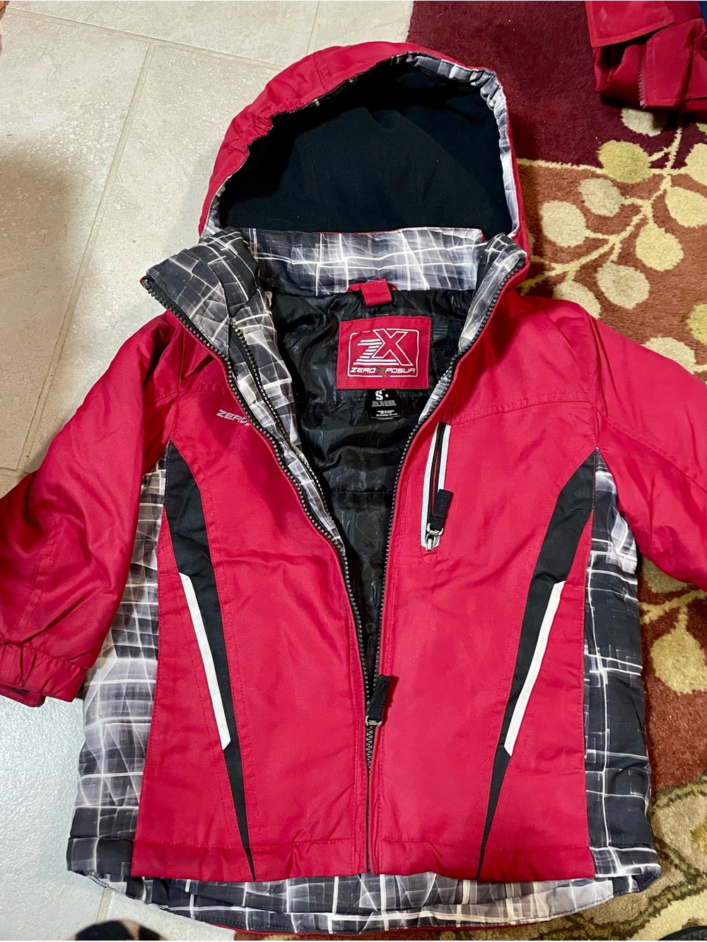 Zero Xposure Water Resistant hoodie jacket Boys SZ 4 * no lining